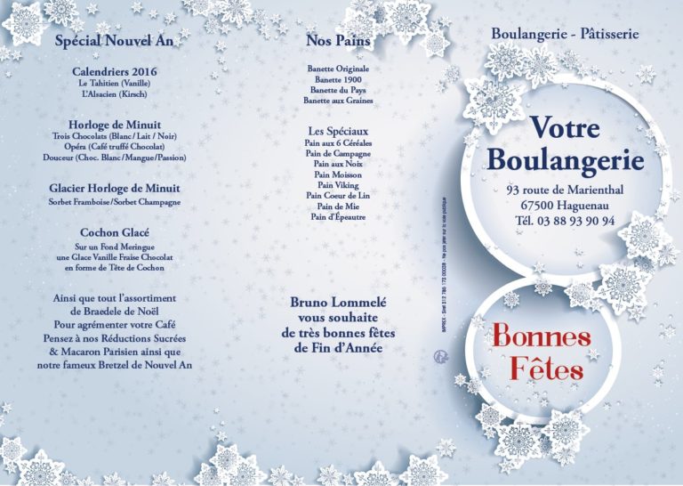 Flyers, prospectus et dépliants pour boulangerie pâtisserie